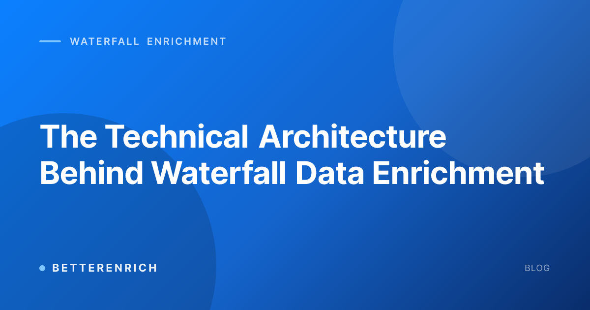 The Technical Architecture Behind Waterfall Data Enrichment